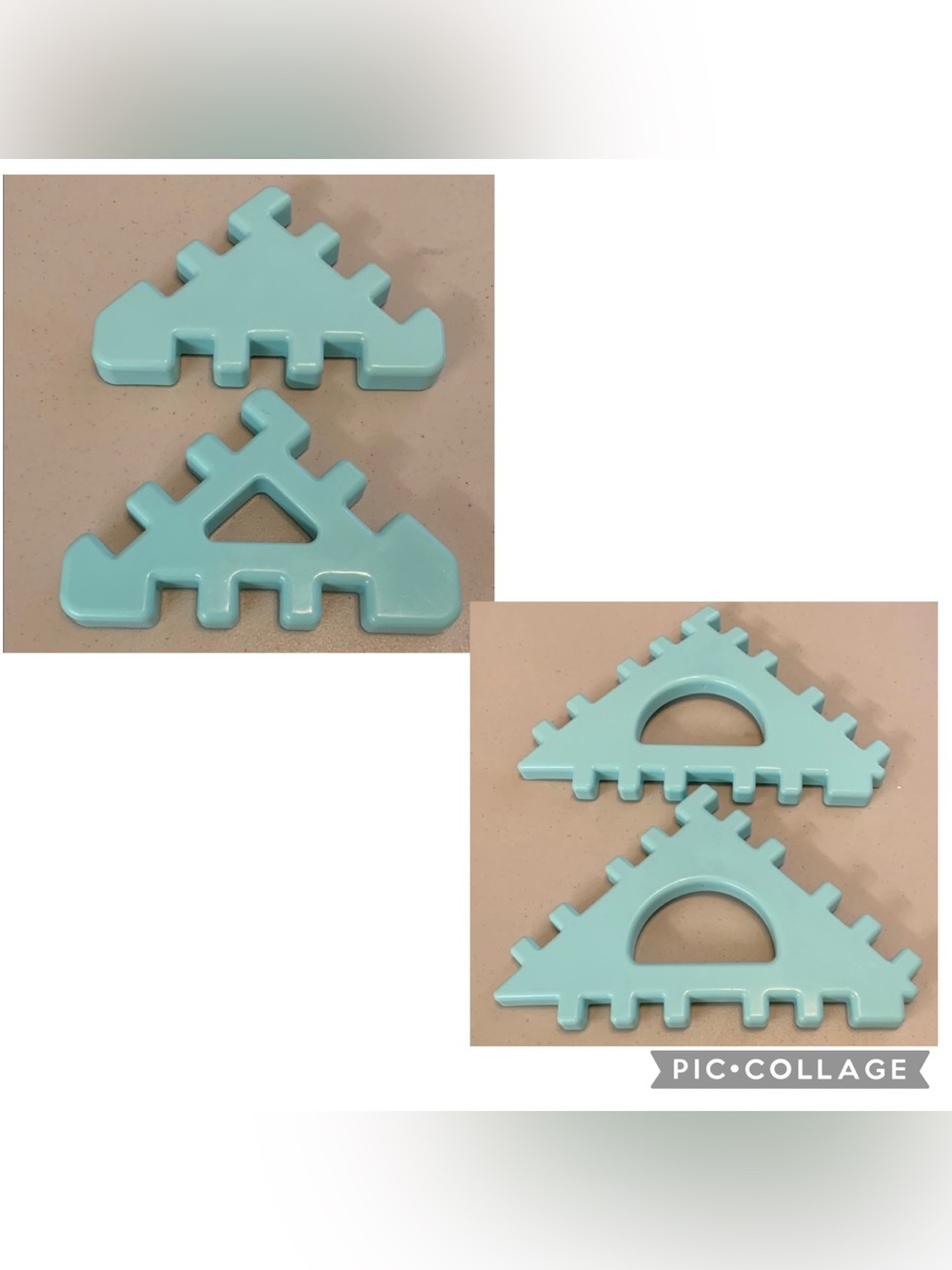 Vintage Little Tikes Waffle Blocks Roof Replacement Pieces Lot of 4 (Two Sizes)